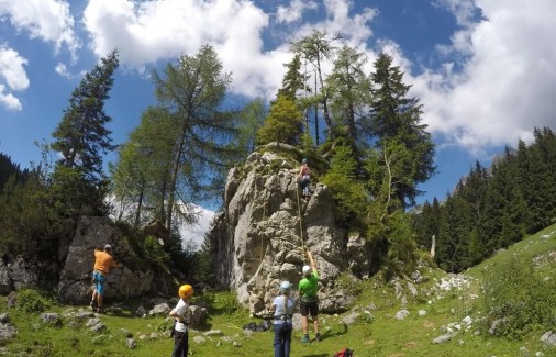 Klettern am Felsen